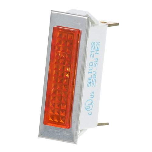 (image for) CROWN STEAM 4996-5 SIGNAL LIGHT 3/8" X 1-5/16" AMBER 250 - Click Image to Close